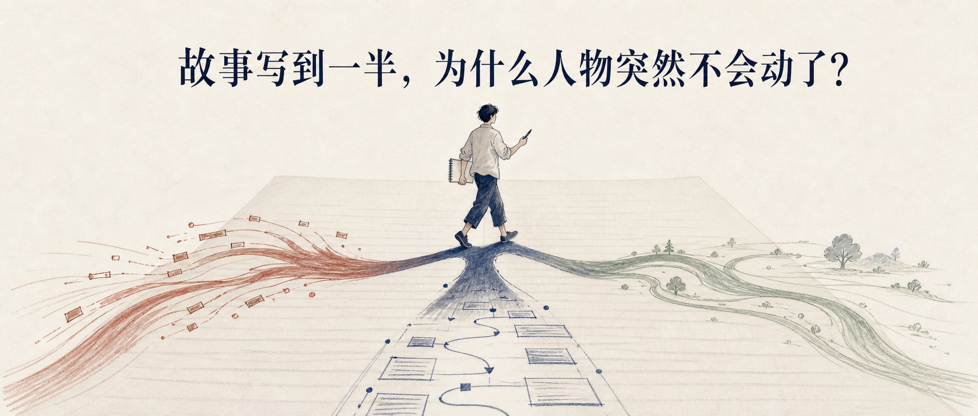 故事写到一半，为什么人物突然不会动了？ 封面图