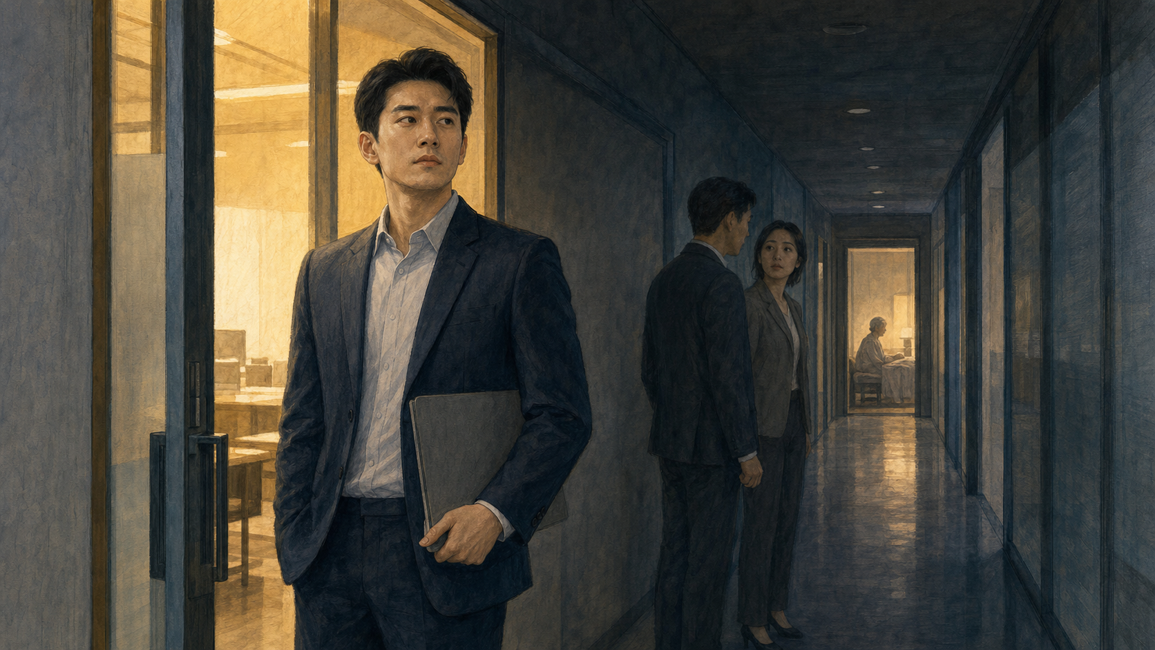 年轻经理推开办公室门，升职的光与远方的代价同时出现